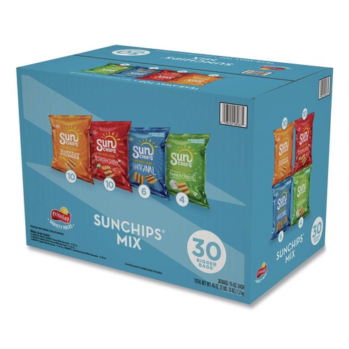 Snacks | SunChips FRI49932 1.5 oz. Bags Variety Mix - Assorted Flavors (30/Box) image number 0