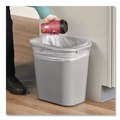 Indoor Waste Receptacles | Rubbermaid Commercial FG295500GRAY 3.5-Gallon Rectangular Deskside Plastic Wastebasket - Gray image number 3