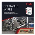 Perforated Roll & Hand Towels | WypAll 41026 12.5 in. x 12 in. 1/4 Fold Power Clean X80 Heavy Duty Cloths - White (200/Carton) image number 7