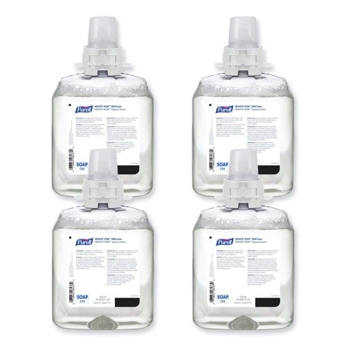 Soap Refills | PURELL 5174-04 1250 ml Fragrance-Free HEALTHY SOAP Mild Foam for CS4 Dispensers (4/Carton) image number 0