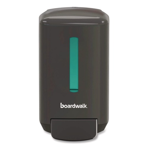 Soap Dispensers | Boardwalk S5636 5.8 in. x 10.3 in. x 3.9 in. Manual Liquid Soap Dispenser - Black image number 0