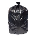 Low-Density Trash Bags | Pitt Plastics PCRL4046SHK 40 Gallon 1.35 mil 40 in. x 46 in. Perforated Roll Eco Strong Plus Can Liners - Black (100/Carton) image number 1