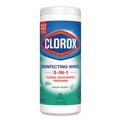 Cleaning Cloths & Wipes | Clorox 01593 7 in. x 8 in. 1-Ply Disinfecting Wipes - Fresh Scent, White (35/Canister) image number 0