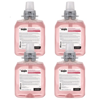  | GOJO Industries 5161-04 1250 mL Luxury Foam Handwash Refill for FMX-12 Dispenser - Refreshing Cranberry (4/Carton)