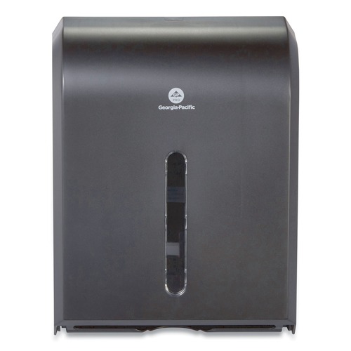 Towel Dispensers | Georgia Pacific Professional 56650A 12.3 in. x 6 in. x 15.5 in. Dispenser for Combi-fold C-Fold/Multifold/BigFold Towels - Black image number 0