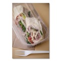 Perforated Roll & Hand Towels | Eco-Products EP-LC96 9 x 6 x 3 Renewable and Compostable Plastic Clamshell Hinged Food Containers - Clear (240/Carton) image number 1