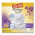 Drawstring & Kitchen Bags | Glad 78902 ForceFlex 24 in. x 27.38 in. 13 Gallon Kitchen Drawstring Trash Bags - Gain Lavender Scent/White (240/Carton) image number 2