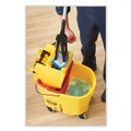 Buckets & Wringers | Rubbermaid Commercial FG757788BRN 35 qt. WaveBrake 2.0 Down-Press Plastic Bucket/Wringer Combos - Brown image number 4