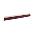 Brooms | Boardwalk BWK20336 3.25 in. Maroon Stiff Polypropylene Bristles 36 in. Brush Floor Brush Head image number 0