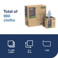 Cleaning Cloths & Wipes | Tork 192483 15 in. x 15 in. 1-Ply Low-Lint Cleaning Cloth - Blue (4 Boxes/Carton) image number 2