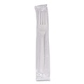 Disposable Forks | Boardwalk BWKFORKHWPPWIW Heavyweight Wrapped Polypropylene Fork Cutlery - White (1000/Carton) image number 2