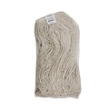 Mop Heads | Boardwalk BWK732C 32 oz. Economical Lie-Flat Cotton Fiber Mop Head - White (12/Carton) image number 1