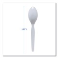 Disposable Spoons | Boardwalk BWK SPOONMWPS Mediumweight Polystyrene Cutlery Teaspoon - White (1000/Carton) image number 4