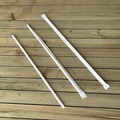 Straws/Stems/Sticks | Boardwalk BWKJSTW1025RW 10.25 in. Wrapped Jumbo Polypropylene Straws - Red/White Striped (2000/Carton) image number 4