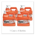 Hand Soaps | GOJO Industries 0958-04 NATURAL ORANGE 0.5 Gallon Pump Bottle Pumice Hand Cleaner - Citrus (4/Carton) image number 2