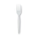 Disposable Forks | Dixie FM217 Heavy Mediumweight Plastic Fork - White (1000/Carton) image number 0