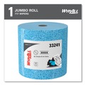 Perforated Roll & Hand Towels | WypAll 33241 9.8 in. x 12.2 in. Jumbo Roll Oil/Grease/Ink Cloths - Blue (717/Carton) image number 2