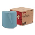 Perforated Roll & Hand Towels | Cascades PRO W600 12 in. x 13 in. Tuff-Job Jumbo Roll Spunlace Towels - Blue (1 Roll/Carton) image number 0