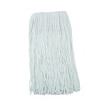 Mop Heads | Boardwalk BWK220RCT 20 oz. Rayon Premium Cut-End Wet Mop Heads - White (12/Carton) image number 1