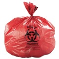 Waste Receptacles | Inteplast Group WSL4046R Low-Density 45 Gallon 40 in. x 46 in. Commercial Can Liners - Red (100/Carton) image number 1