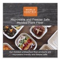 Food Containers & Lids | World Centric CT-SC-U2-LFP 8.7 in. x 6.5 in. x 2.1 in. 32 oz. Paper Fiber Containers - Natural (400/Carton) image number 1