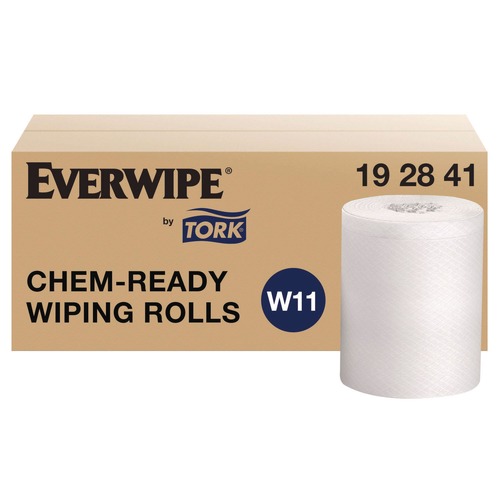 Cleaning Cloths & Wipes | Tork 192841 1-Ply 12 x 12 Chem-Ready Wiping Rolls - White (6/Carton) image number 0