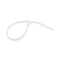 Office Cable Management | Tatco 22100 4 in. x 0.06 in. 18 lbs. Nylon Cable Ties - Natural (1000/Pack) image number 2