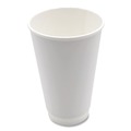 Cups | Boardwalk BWKDW16HCUP 16 oz Double-Walled Paper Hot Cups - White (500/Carton) image number 2