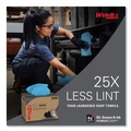 Perforated Roll & Hand Towels | WypAll 33560 12.5 in. x 12 in. 1/4 Fold Grease and Ink Cloths Power Clean Oil - Blue (66/Box, 8 Boxes/Carton) image number 6