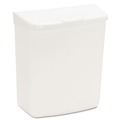 Feminine Care Dispensers & Receptacles | HOSPECO 250-201W 1 Gallon PPC Plastic Wall Mount Sanitary Napkin Receptacle-ABS - White image number 1