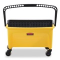 Buckets & Wringers | Rubbermaid Commercial HYGEN FGQ90088YEL HYGEN Press Wring Bucket for Microfiber Flat Mops (Yellow) image number 3