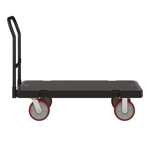 Carts & Trucks | Suncast Commercial PDPT2448 24.25 in. x 52.25 in. x 41 in. 1,600 lbs. Capacity Resin Platform Truck - Black image number 0