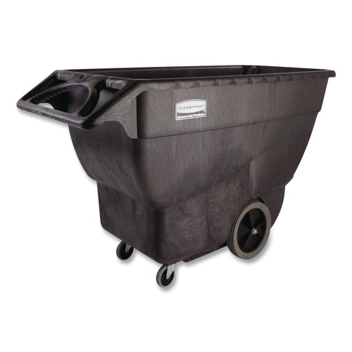 Carts & Trucks | Rubbermaid Commercial FG101100BLA 151 gal. 600 lbs. Capacity Plastic Structural Foam Tilt Truck - Black image number 0
