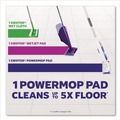 Mops | Swiffer 80714901 15.4 in. x 5.3 in. White/Purple Cloth Head PowerMop Starter Kit and 26 in. Silver Aluminum Handle image number 7