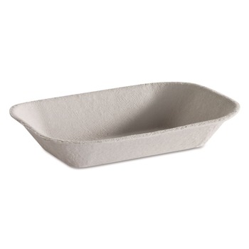 FOOD TRAYS AND LINERS | Chinet 10403 5 x 7 Savaday Molded Fiber Paper Food Tray - Beige (1000/Carton)