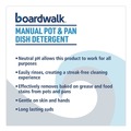 Dishwashing Detergents | Boardwalk BWK4858 5 Gallon Manual Pot and Pan Dish Detergent - Fresh Breeze Scent image number 4