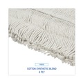 Mop Heads | Boardwalk BWK1624 24 in. x 5 in. Disposable Cotton/Synthetic Cut End Dust Mop Head - White image number 4