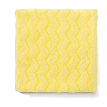 CLEANING CLOTHS AND WIPES | Rubbermaid Commercial FGQ61000YL00 16 in. x 16 in. Microfiber Reusable Cleaning Cloths - Yellow (12/Carton)