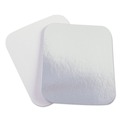 Food Containers & Lids | Handi-Foil 2060L 7 in. x 5 in. Laminated Aluminum Board Lid - Silver/White (500/Carton) image number 1