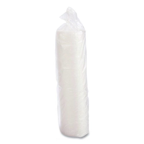 Food Containers & Lids | Dart 12SL 6 oz. to 14 oz. Plastic Lids for Foam Cups/Bowls/Containers - Translucent (1000/Carton) image number 0