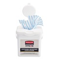 Towel Dispensers | Rubbermaid Commercial HYGEN 2135007 7.92 in. x 7.75 in. x 7.44 in. Disposable Microfiber Charging Bucket - White (4/Carton) image number 1