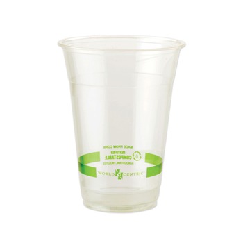 BEVERAGEWARE | World Centric CPCS16 16 oz PLA Plastic Cold Cups - Clear (1000/Carton)