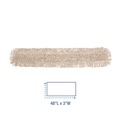 Mop Heads | Boardwalk BWK1048 48 x 3 Cotton Dust Mop Head - White image number 2