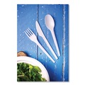 Disposable Forks | Vegware VW-FK6.5 Compostable CPLA Cutlery Fork - White (1000/Carton) image number 4