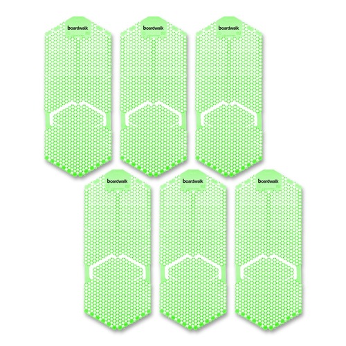 Toilet & Urinal Deodorizers | Boardwalk TSU-P-006I006I-02-AAS80 5.22 oz Vertical Urinal Screen - Cucumber Melon Scent/Green (6/Carton) image number 0