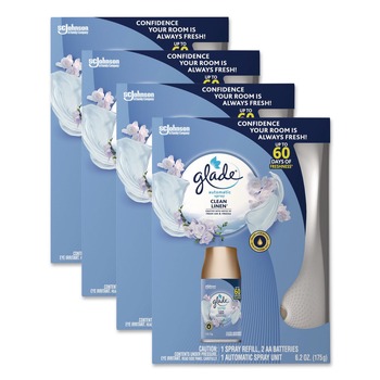 PRODUCTS | Glade 310916 Clean Linen Automatic Spray Starter Kit - White/Gold (4/Carton)