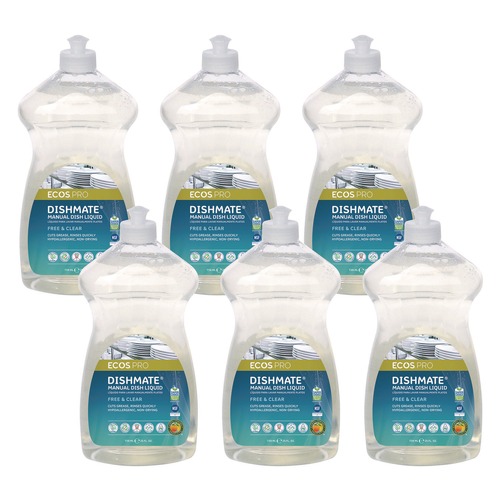 Dishwashing Detergents | ECOS PRO PL97216CT 25 oz Dishmate Manual Dish Liquid Squeeze Bottle - Free and Clear (6/Carton) image number 0