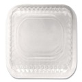 Food Containers & Lids | Handi-Foil 4048DL 8.25 in. x 8.25 in. x 1.5 in. Plastic Dome Lid - Clear (500/Carton) image number 1