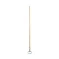 Mop Handles | Boardwalk BWK609 60 in. Wood Spring Grip Metal Head Mop Handle for Most Mop Heads - Natural image number 0