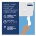 Toilet Tissue Dispensers | Kimberly-Clark Professional 09551 20.4 in. x 5.8 in. x 13.1 in. Cored JRT Jumbo Combo Tissue Dispenser - Smoke/Gray image number 10